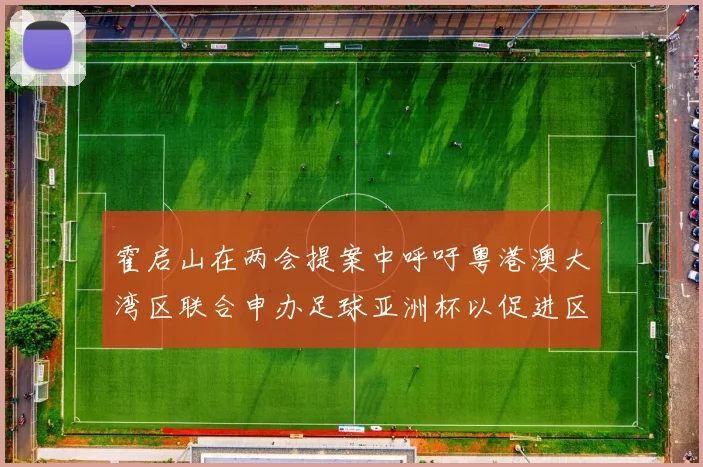霍启山在两会提案中呼吁粤港澳大湾区联合申办足球亚洲杯以促进区域发展